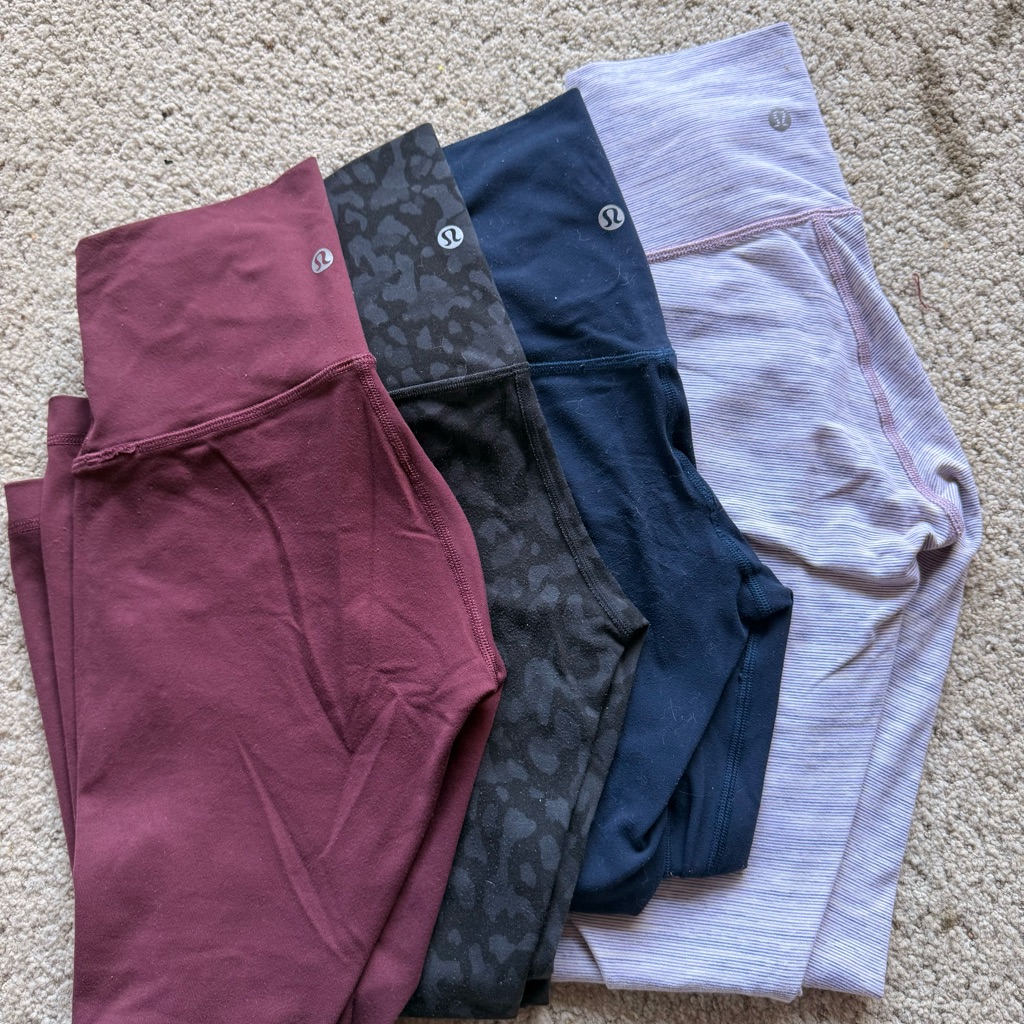 Lululemon Athletica Women's Leggings - Burgundy, Black, Navy, Lavender
